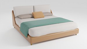 Luxurious bed in minimalist style