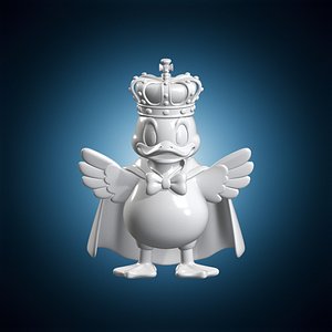 3D Royal Donald Duck Fan Art 3D Print Model model