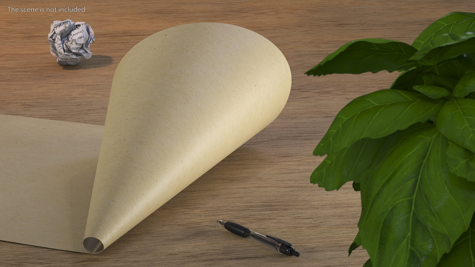 3D Model Roll Of Kraft Paper Unfolded - TurboSquid 1872912