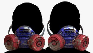 3D Gas mask respirator scifi mode