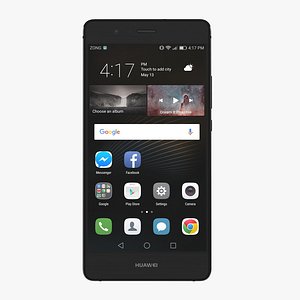 huawei p9 lite black 3d model