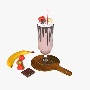 Strawberry Banana Milkshake