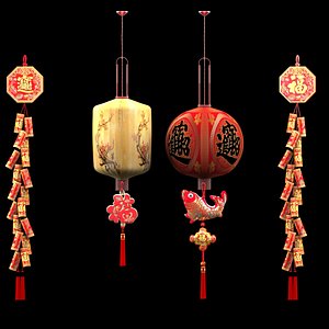 Chinese  red  lantern 3D