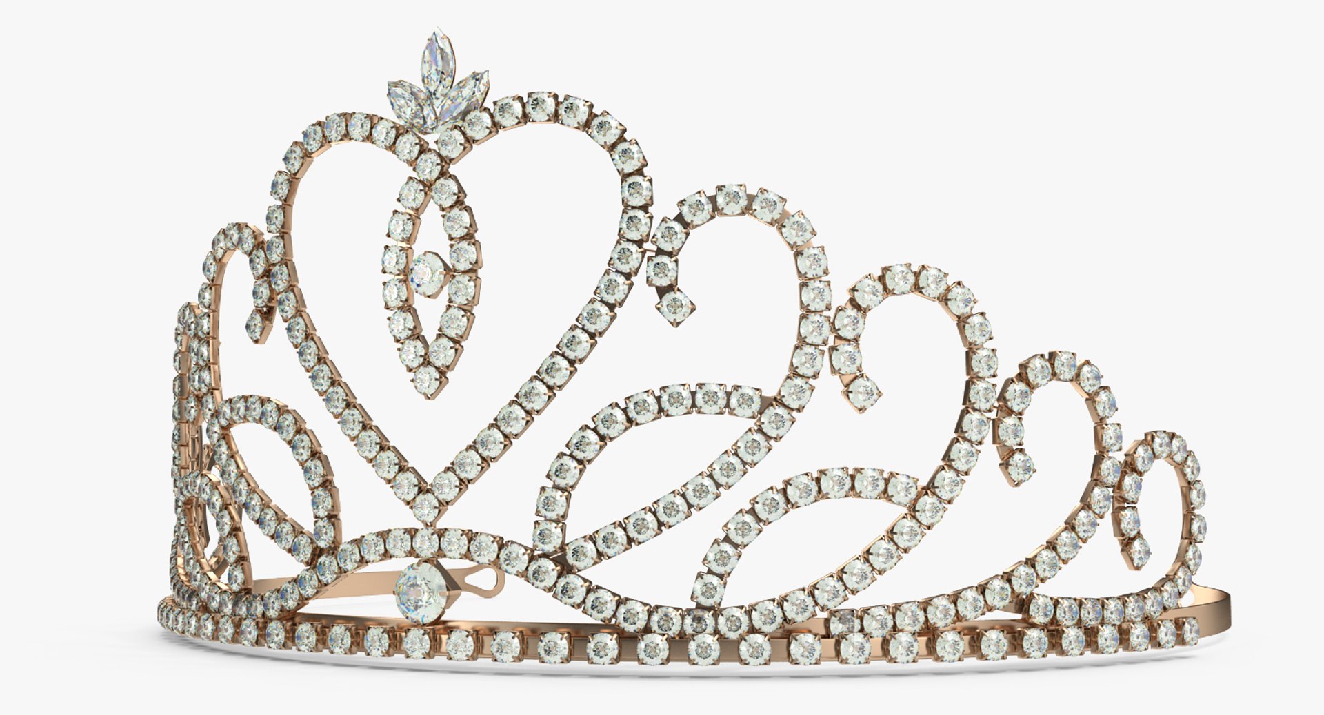 Golden Tiara 3D Model - TurboSquid 1400772