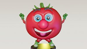 3D Cartoon Tomato Character Rig