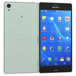 sony xperia z3 silver 3d 3ds