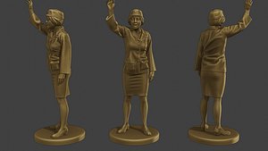 3D CzechoSlovak Female Communist Police FCCP1 6 model