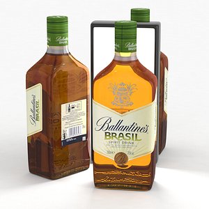 3D Alcohol Bottle Ballantines Whisky Brasil 700ml 2022
