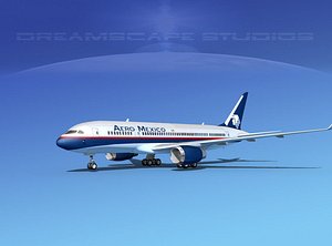 airline boeing 787-8 787 3d model