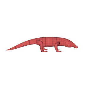 Komodo dragon base mesh
