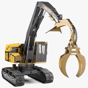 Tracked Knuckleboom Loader Dirty Generic Rigged