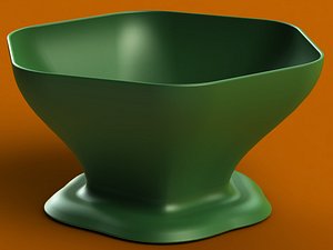 Plastic Hexagonal Fruit Bowl 3D model