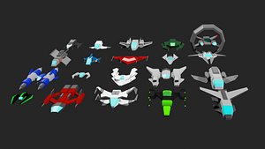 3D space spaceship ship