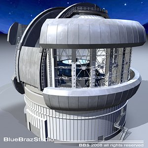 3d model observatory telescope