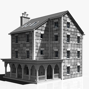 3D mansion building model