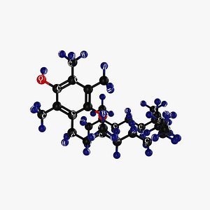 vitamin e-molecular 3D