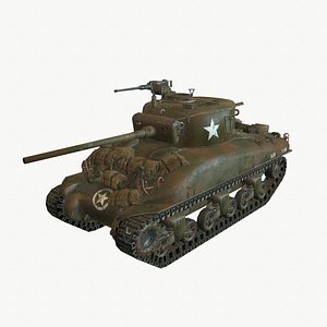 m4a1 sherman tank 3D