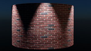 Red Brick Material Tileable HD with 16bit Height Map model