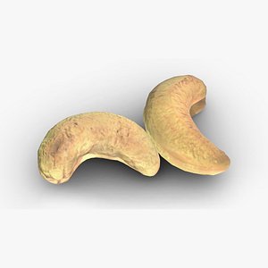 3D Cashew Low Poly