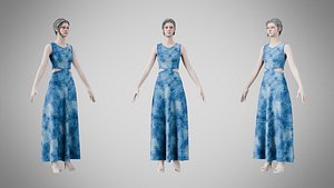 3D Dress 31 Ocean Frost model