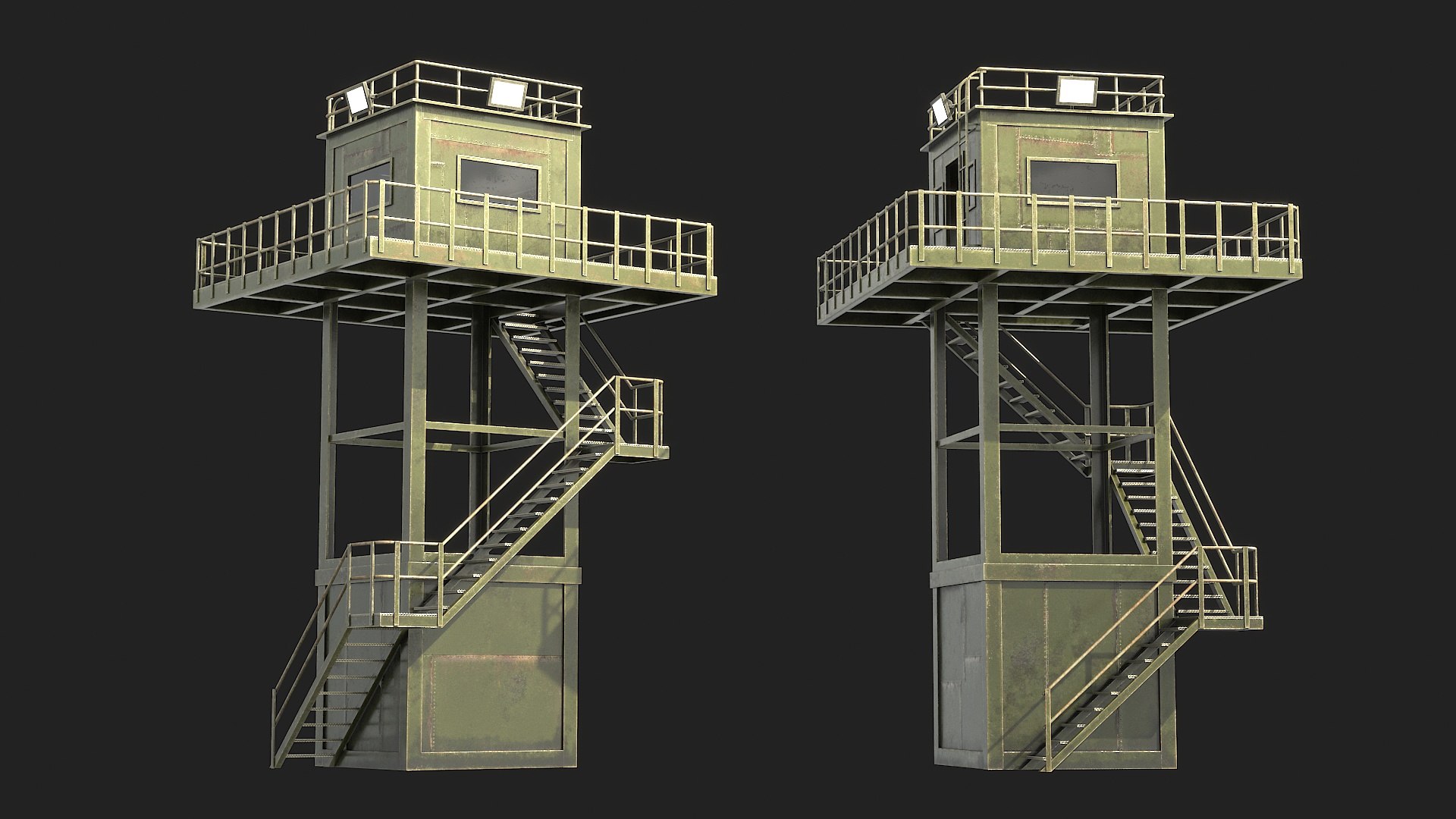 Watchtowers V4 3D Model - TurboSquid 2408528