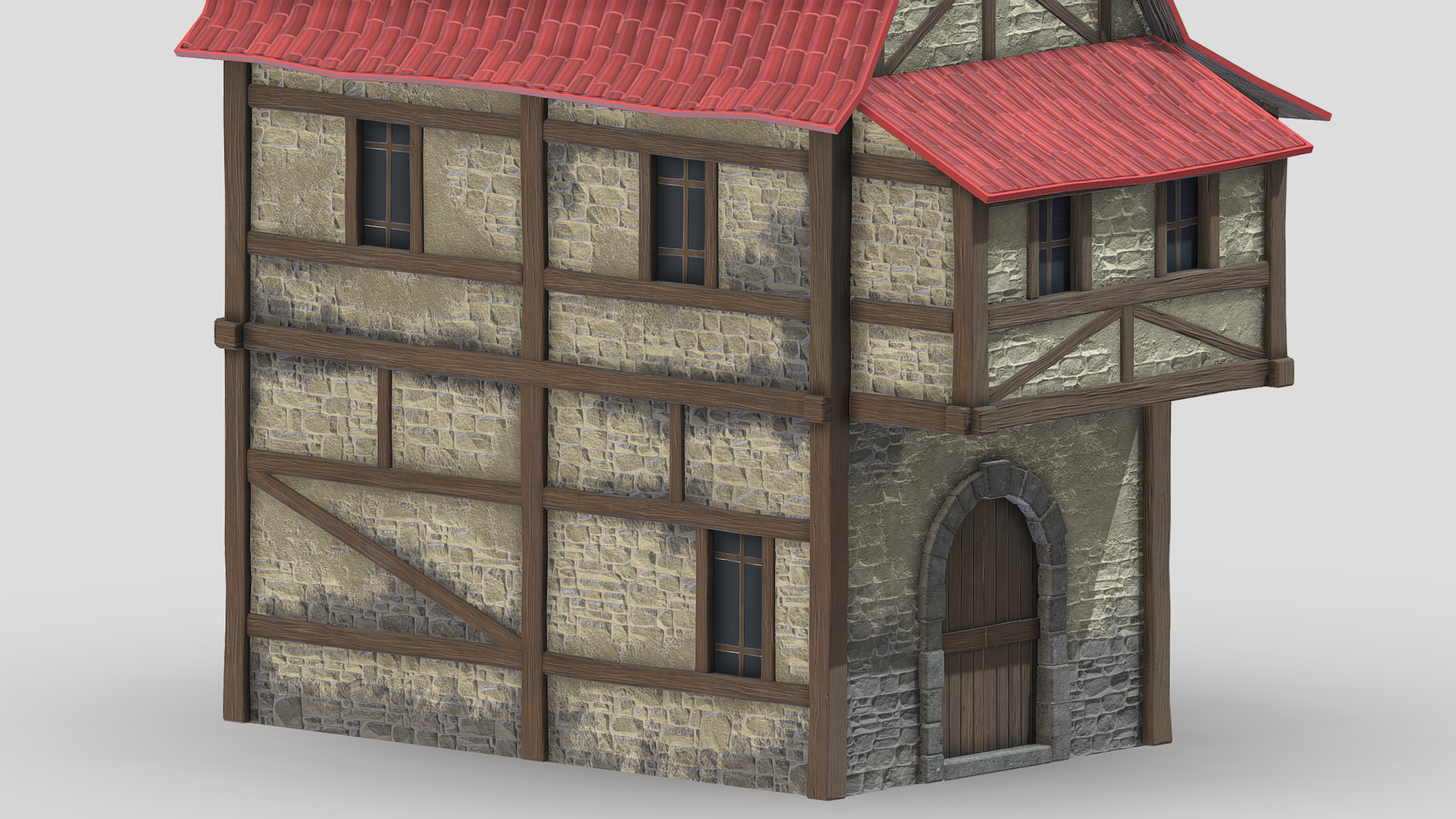 modelo 3d Medieval Building 02 Low Poly PBR Realistic - TurboSquid 1973778
