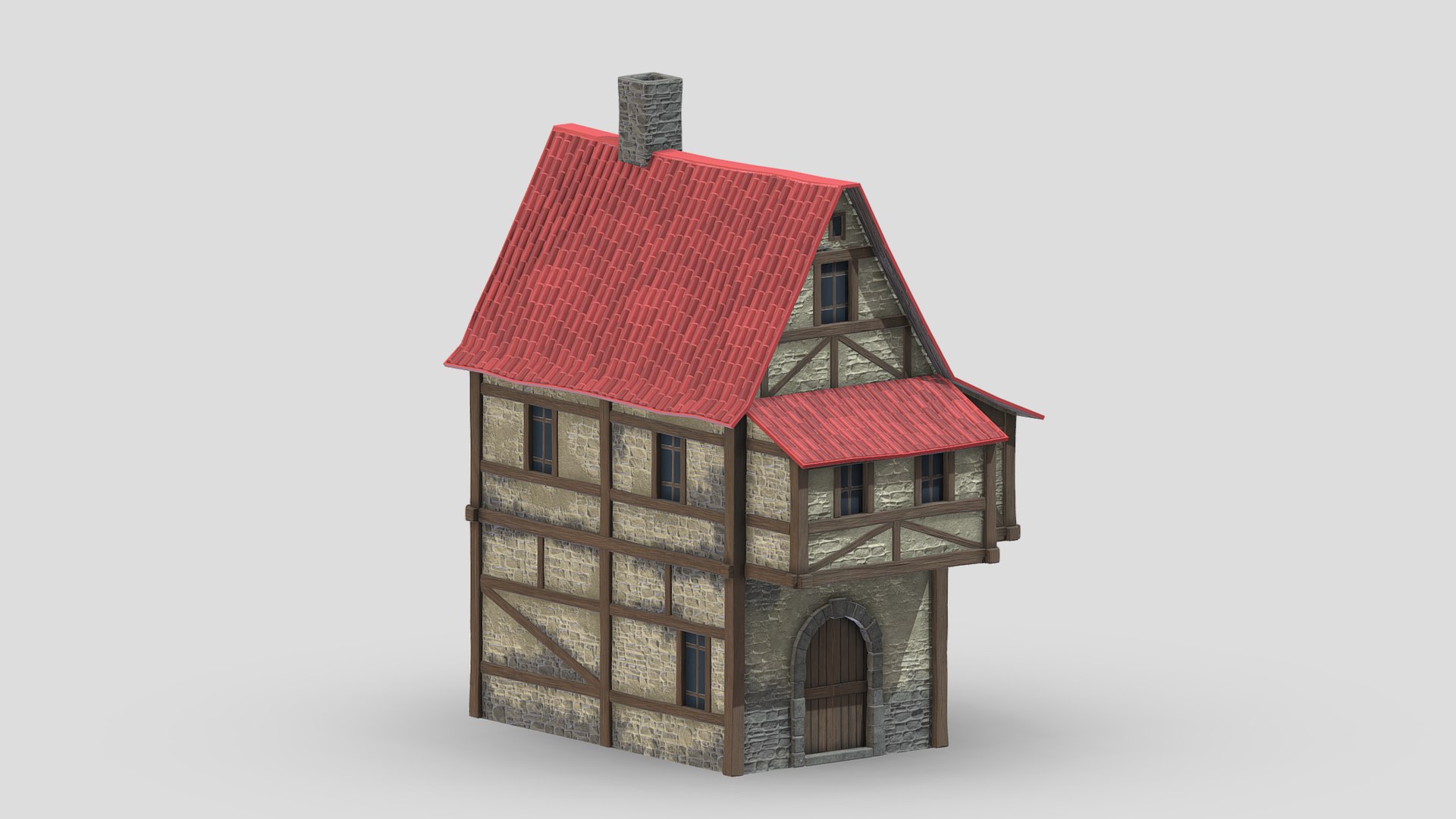 Medieval Building 02 Low Poly PBR Realistic 3D Model - TurboSquid 1973778