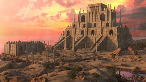 3D Fantasy Babylonian Temple