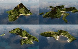Bundle of islands in Blender