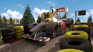 Cartoon Formula 1 Race Track