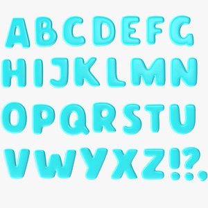 Cartoon Alphabet 3D