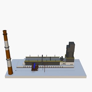 Coke Machine 3D Model - Coke Production Plant with Animation Low Poly