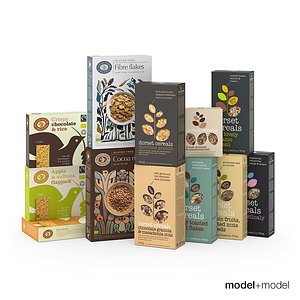 cereal boxes 3d max