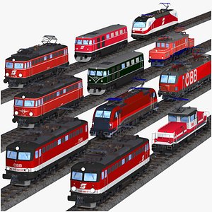 bundle - 11 austrian oebb locomotives model