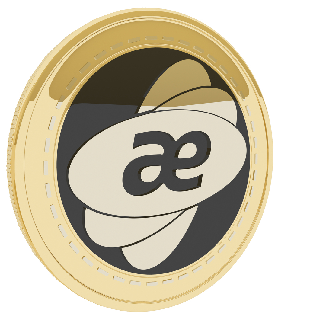 Aeon Cryptocurrency Gold Coin model - TurboSquid 1765041