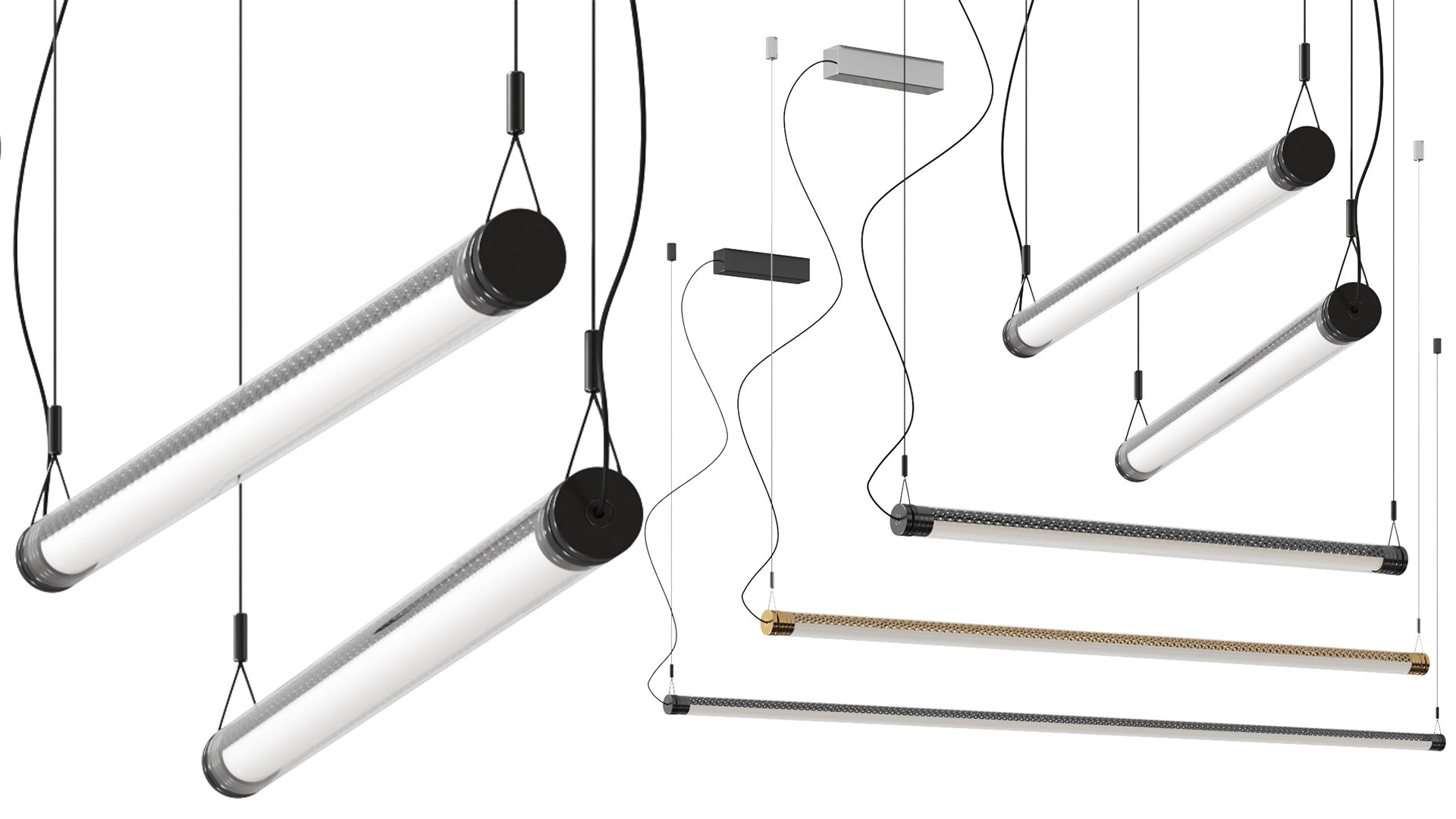 3D Vesoi Van Abbe Led Direct Light Aluminium Pendant Lamp Model