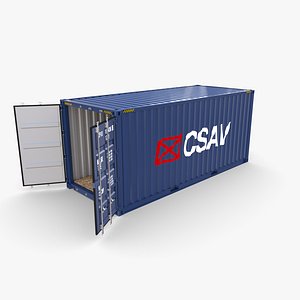 3D 20ft Shipping Container CSAV v2