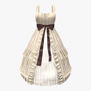 Spring Lolita Dress 3D model