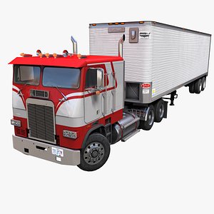 Freightliner FLT dryvan PBR 3D model