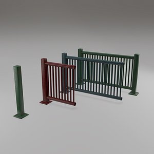 3D harbor railing ready - model