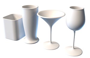 3D Glass Drinks 3D print model model