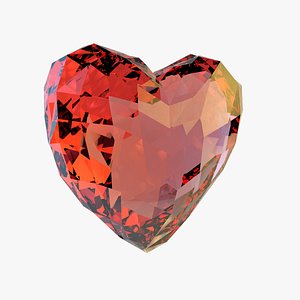 crystals heart 3ds
