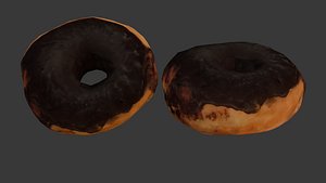 3D Realistic 3D Chocolate Glazed Donut