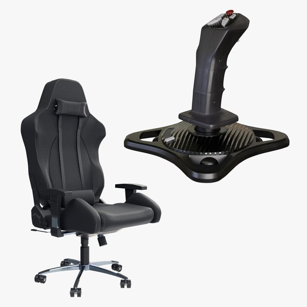 Gaming Chair and Joystick Collection 3D model
