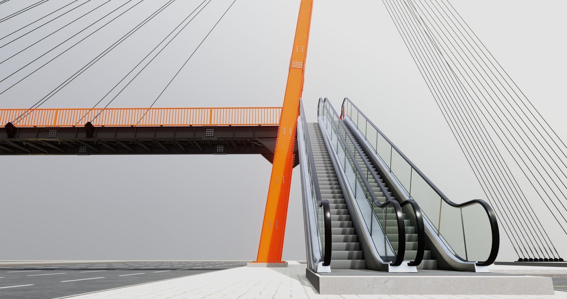 Rope Tension Pedestrian Overpass Escalator 3D model https://p.turbosquid.com/ts-thumb/M0/ikwFjZ/CM/32/jpg/1734095327/1920x1080/fit_q87/dfa1e806ffedd20a86a1fe9eed28a871b564c457/32.jpg