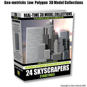 polygons skyscraper 3d model