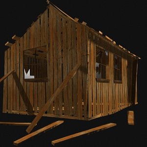 3d model old shack