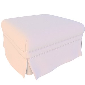 3D Pleated Skirt Pouf Ottoman 38