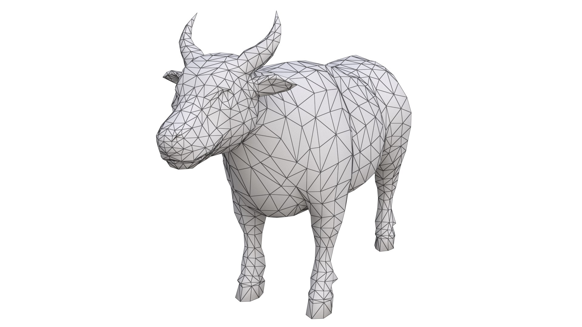 Lowpoly PBR Game Ready Bull Animation 3D Model - TurboSquid 2097036