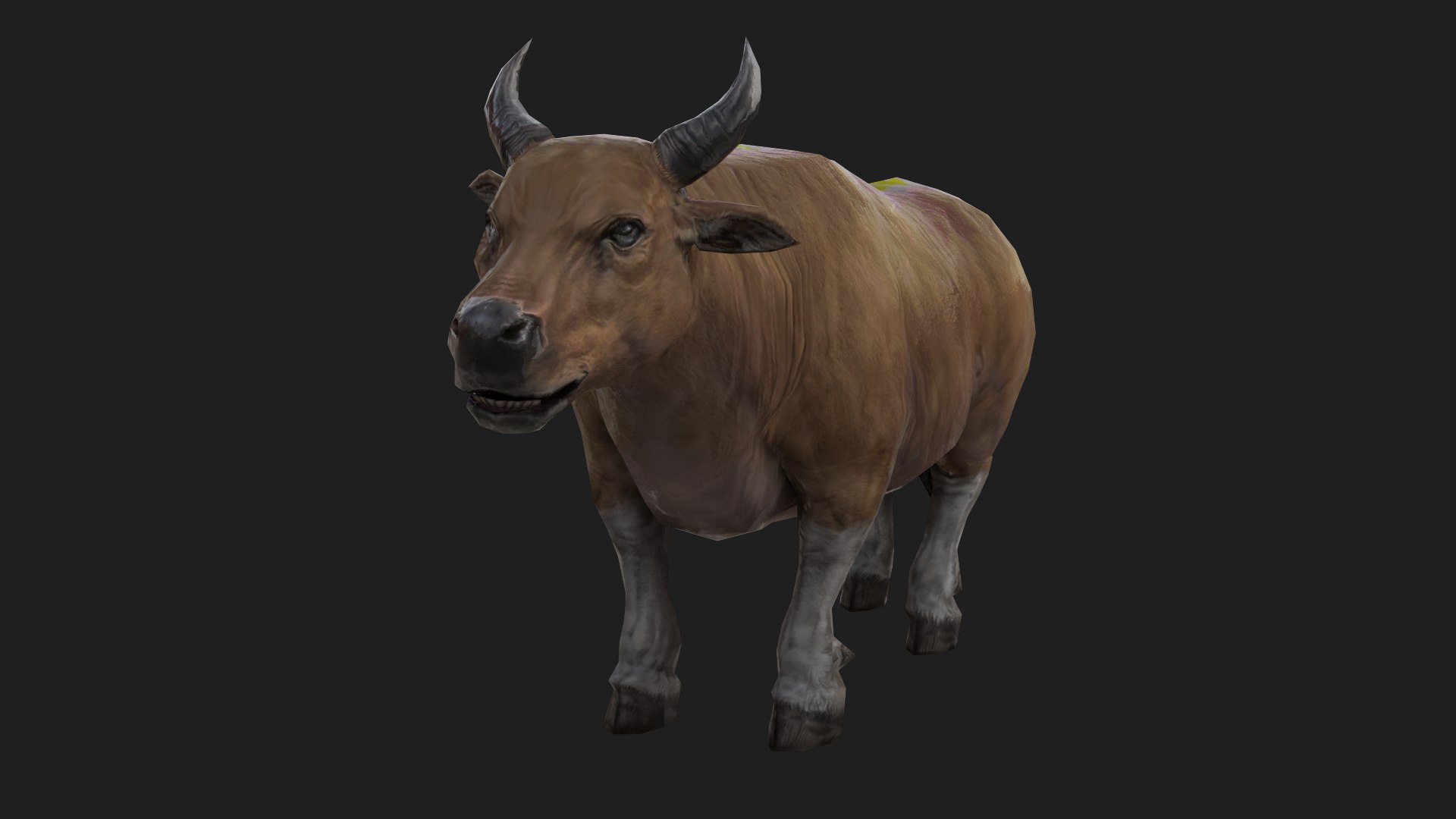 Lowpoly PBR Game Ready Bull Animation 3D Model - TurboSquid 2097036